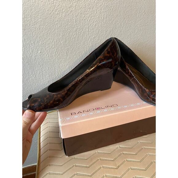 Cheetah Print Comfort Plus Wedge Heels 7 - Picture 3 of 6